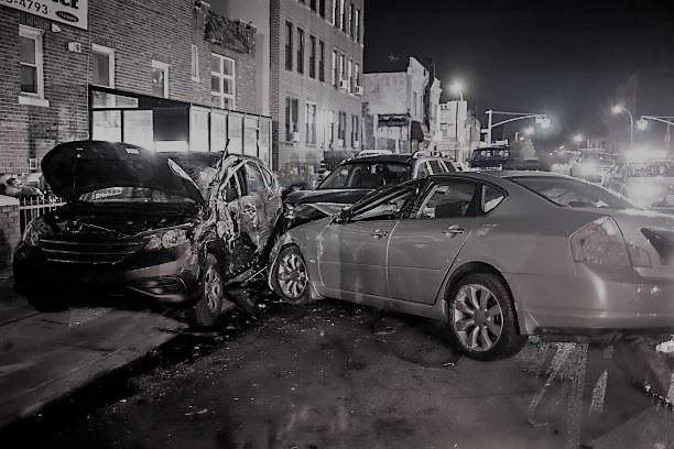 image of multiple crashed cars in Virginia